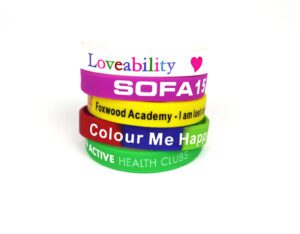 Embossed Silicone Wristbands - 12 Day Delivery