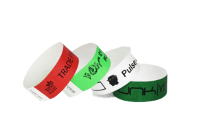 Litter Free Black Printed Tyvek Wristbands